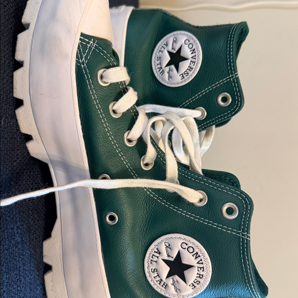 Converse Teal High-Top Sneakers with White Sole